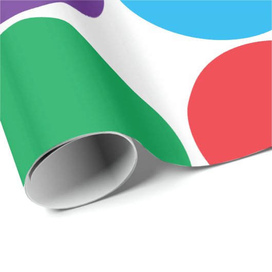 明るくはっきりしたでカラフルな虹は水玉模様を一周します ラッピングペーパー (ロールコーナー)