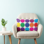 明るくはっきりしたでカラフルな虹は水玉模様を一周します ランバークッション (椅子)