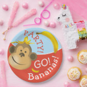 明るくはっきりしたなカラフルはパーティー猿の興奮します ペーパープレート (パーティー)