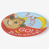 明るくはっきりしたなカラフルはパーティー猿の興奮します ペーパープレート (アングル)