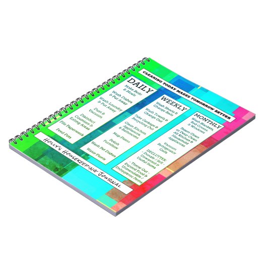 明るくはっきりしたな正方形によっては個人的なクリーニングガイドが家へ帰ります ノートブック (左側)