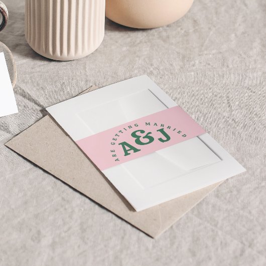 明るくはっきりしたレトロ 招待状ベリーバンド