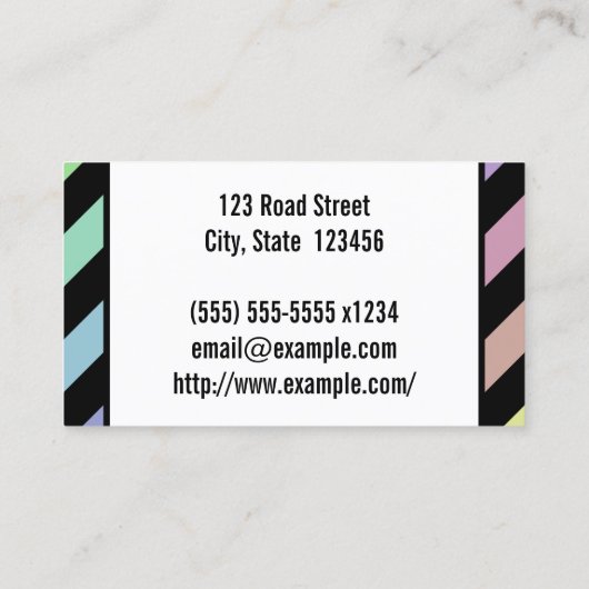 明るくよくはしゃぐ歯科外科医の名刺 名刺 (裏面)