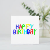 明るくカラフルだ。ハッピーバースデー。 カード (スタンド正面)