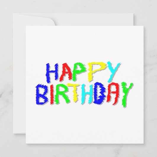 明るくカラフルだ。ハッピーバースデー。 カード (正面)