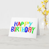明るくカラフルだ。ハッピーバースデー。 カード (黄色い花)