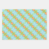 明るくカラフルて ラッピングペーパーシート (正面)