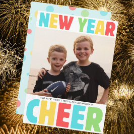明るくカラフルなお正月のお祝い シーズンカード