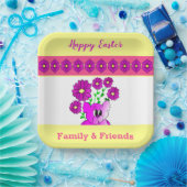 明るくカラフルなる ペーパープレート (パーティー)