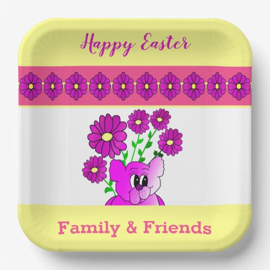 明るくカラフルなる ペーパープレート (正面)