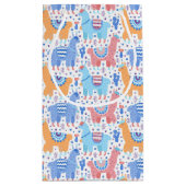 明るくカラフルなアルパカパターン スモールペーパーバッグ (裏面)