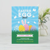 明るくカラフルなイースターエッグハント 招待状 (スタンド正面)