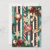 明るくカラフルなクリスマスパーティーの招待状 招待状 (裏面)