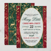明るくカラフルなクリスマスパーティーの招待状 招待状 (正面/裏面)