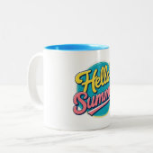 明るくカラフルなサンシャイン コーヒー カップ (正面左)