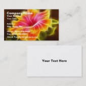 明るくカラフルなハイビスカスの花 名刺 (正面/裏面)