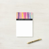 明るくカラフルなブラシストロークおよびのどの輝き ポストイット (デスク上)