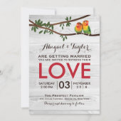 明るくカラフルな仲の良い恋人同士の結婚式招待状 招待状 (正面)