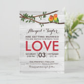 明るくカラフルな仲の良い恋人同士の結婚式招待状 招待状 (スタンド正面)