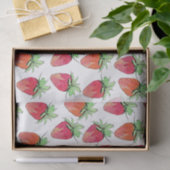 明るくカラフルな水彩画のフルーツのようないちご 薄葉紙 (ギフト)