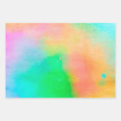 明るくカラフルはっきりした（ばちゃばちゃ）跳ねる ラッピングペーパーシート (正面3)