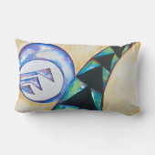 明るくカラフルモダンアクセント腰枕 ランバークッション (裏面)