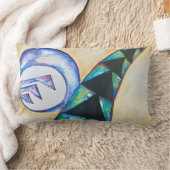 明るくカラフルモダンアクセント腰枕 ランバークッション (ブランケット)