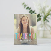 明るくカラフル卒業サンキューカード ポストカード (スタンド正面)