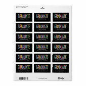 明るくカラフル卒業住所 シール (フルシート)