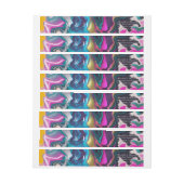 明るくカラフル抽象芸術 ラップアラウンドラベル (シート)