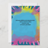 明るくカラフル汚れ遊た子供のパーティー 招待状 (裏面)