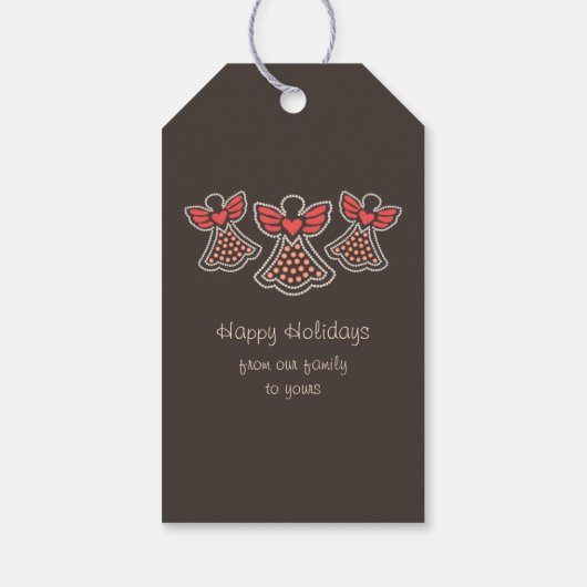 明るくカラフル真珠の天使CC0080クリスマス ギフトタグ (裏面)