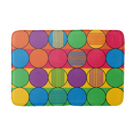 明るくカラーサークルは縞で飾り、 バスマット