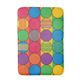 明るくカラーサークルは縞で飾り、 バスマット (正面縦)