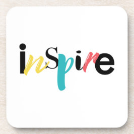 明るくクリエイティブモダンタイポグラフィインスパイア コースター