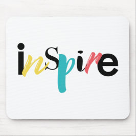 明るくクリエイティブモダンタイポグラフィインスパイア マウスパッド