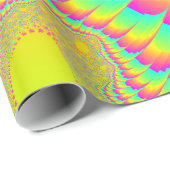 明るくサイケデリックな無限螺線形のフラクタルの芸術 ラッピングペーパー (ロールコーナー)