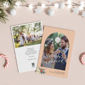 明るくシンプルなミニマリストの結婚式　2枚の写真 シーズンカード