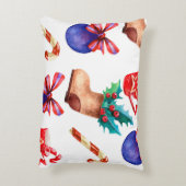 明るくシームレスな新年のキャンディのパターン、ba アクセントクッション (裏面(縦))