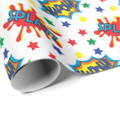 明るくスーパーヒーロはっきりしたパターン ラッピングペーパー (ロールコーナー)