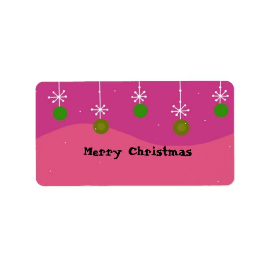 明るくチャーミングなクリスマス装飾 ラベル (正面)