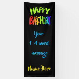 明るくハッピーな誕生日おめでとう オリジナルグッズ 横断幕