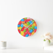 明るくパタカラフルーン ラウンド壁時計 (ホーム)