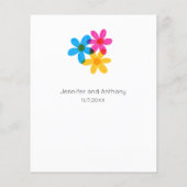 明るくヒッピーはっきりしたの花春の結婚式メニュー チラシ (裏面)