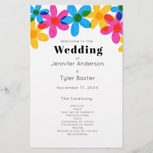 明るくヒッピーはっきりしたの花春の結婚式 (正面)