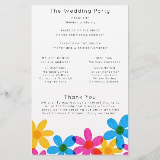 明るくヒッピーはっきりしたの花春の結婚式 (裏面)