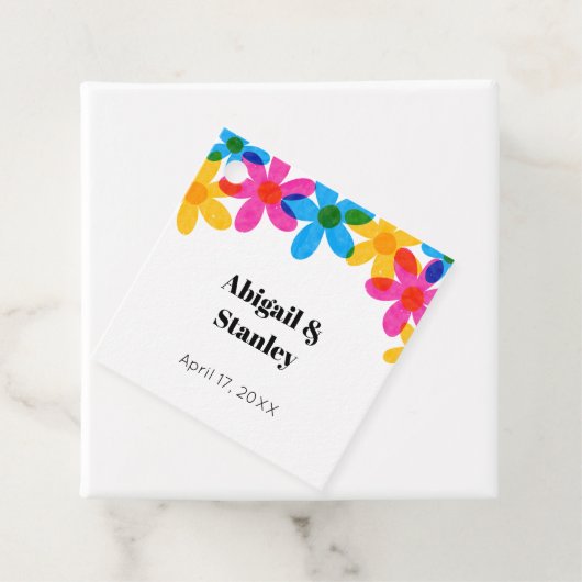 明るくヒッピーはっきりしたの花春の結婚式 フェイバータグ (インサイチュ)