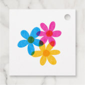 明るくヒッピーはっきりしたの花春の結婚式 フェイバータグ (裏面)