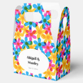 明るくヒッピーはっきりしたの花春の結婚式 フェイバーボックス (オープン)