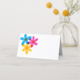 明るくヒッピーはっきりしたの花春の結婚式 プレイスカード